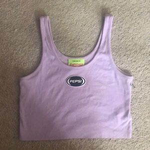 Pepsi pink/purple top, no stains, only worn once